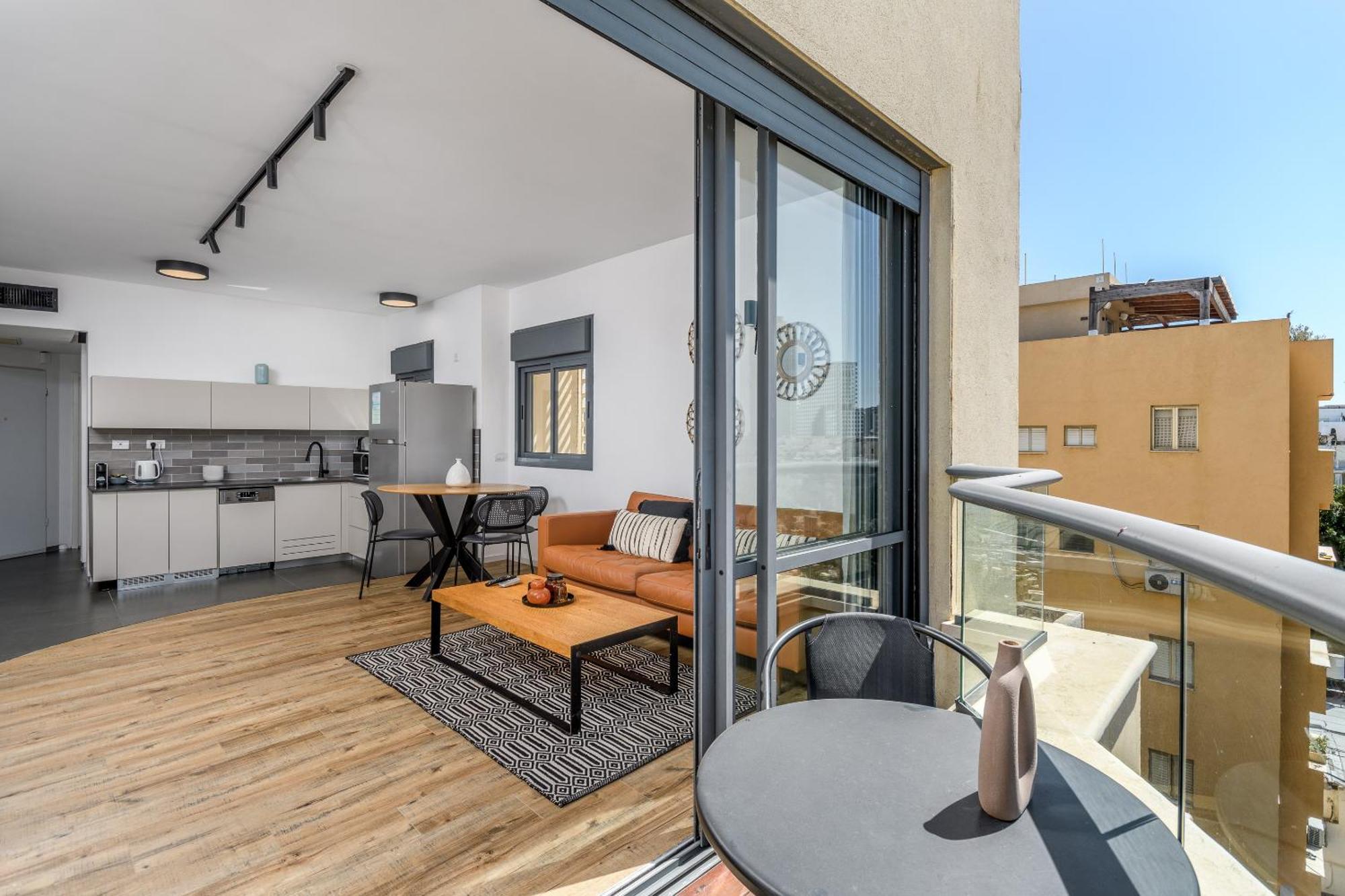Modern&Sunny 1 BDR w balcony&parking Apartment Tel Aviv Bagian luar foto